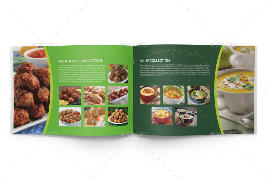 Food Products Catalog Brochure Template 24 Pages, Print Templates